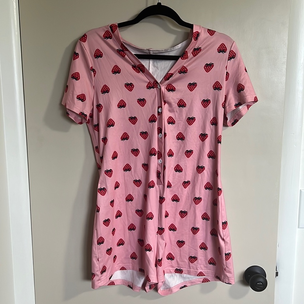 Cute Strawberry Sleep Jumper Size Medium
